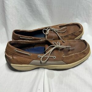 Sperry Top Sider Mens Intrepid Casual Boat Shoe Tan Leather Sz 13